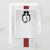 Invitation Deux Mariées En Mariage De Gowns De Mariage (Devant / Derrière)