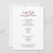 Invitation Deux Mariées En Mariage De Gowns De Mariage (Dos)