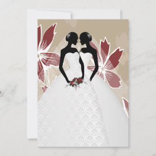 Invitation Deux Mariées En Mariage De Gowns De Mariage