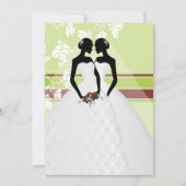 Invitation Deux Mariées En Mariage Mariage Élégant (Devant)