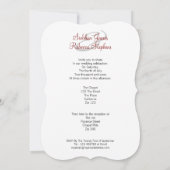 Invitation Deux Mariées En Mariage Mariage Élégant (Dos)