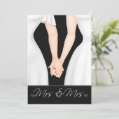 Invitation Deux Mariées En Robe Mariage lesbien (Debout devant)