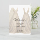 Invitation Deux mariées en robe Mariage photo (Debout devant)