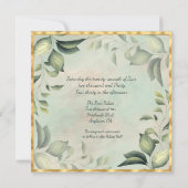 Invitation Deux mariées Mariage aquarelle de verdure (Dos)