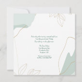 Invitation Deux mariées Mariage lesbien aquarelle verdure (Dos)