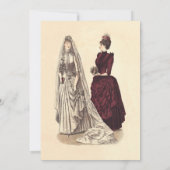 Invitation Deux mariées mariage vintage (Dos)