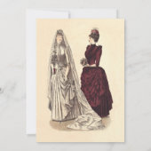 Invitation Deux mariées mariage vintage (Dos)