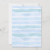 Invitation DEUX Mer 2e anniversaire Boy Blue Cute Ocean (Dos)