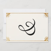 Invitation deux mignon jumeau noir simple moderne Joint Anniv (Dos)