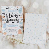 Invitation Deux mignonette Éffrayante Halloween Ghost 2e fête