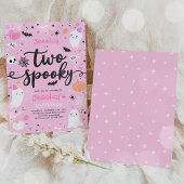 Invitation Deux mignonette Éffrayante Halloween Ghost 2e fête