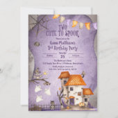 Invitation Deux mignonnes à parler Halloween 2e fête d'annive (Devant)