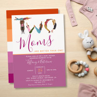 Deux Mignonnes Moms Meilleures Qu'Un Baby shower L