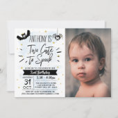 Invitation Deux mignons à parler garçons Halloween 2e anniver (Devant)