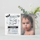 Invitation Deux mignons à parler garçons Halloween 2e anniver (Debout devant)