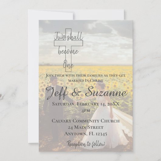 Invitation Deux modernes deviennent un Mariage rêvé (Devant)