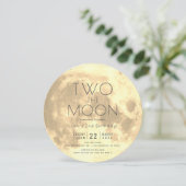 Invitation Deux Moon Gold Boy 2e Birthday Circle (Debout devant)
