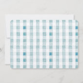 Invitation Deux oie bête bleu En vichy garçon 2e anniversaire (Dos)