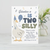 Invitation Deux oies soires 2e fête d'anniversaire Printemps  (Debout devant)