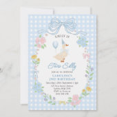 Invitation Deux oies soires florales Bow 2e anniversaire Invi (Devant)