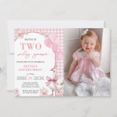 Invitation Deux oies sottes 2e fête d'anniversaire Photo (Devant)