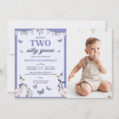 Invitation Deux oies sottes 2e fête d'anniversaire Photo (Devant)