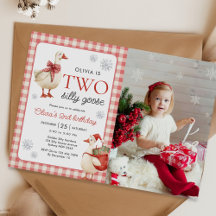Deux oies sottes Noël 2e anniversaire Photo