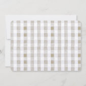 Invitation Deux oies soyeux Greige En vichy 2e anniversaire (Dos)