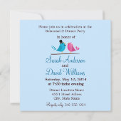 Invitation Deux oiseaux sur Branche | Dîner de répétition d'h (Dos)
