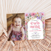 Invitation Deux papillons sauvages Fleur sauvage 2e anniversa