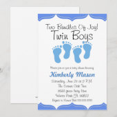 Invitation Deux paquets d'invitation de baby shower de (Devant / Derrière)