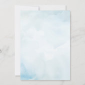 Invitation Deux par deux Arche de Noé bleu aquarelle 2e anniv (Dos)