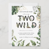 Invitation Deux paysages tropicaux sauvages 2e anniversaire (Devant)