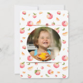 Invitation Deux pêches douces 2e anniversaire Photo (Dos)