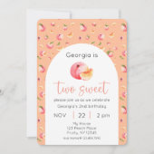 Invitation Deux pêches douces 2e anniversaire Photo (Devant)