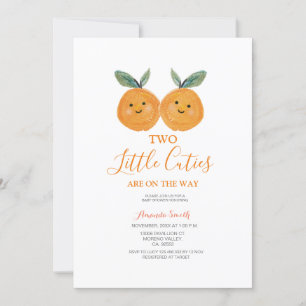 Invitation Deux petites cravates sont sur le chemin Citrus Or