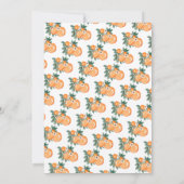 Invitation Deux petites cuties Orange Twins Baby shower (Dos)