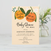 Invitation Deux petites cuties Twin Baby shower par courrier (Debout devant)