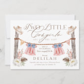 Invitation Deux petites filles sont en chemin Baby shower (Devant)