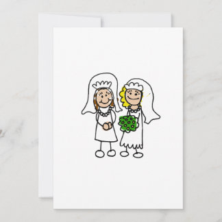 Invitation Deux Petites Mariées