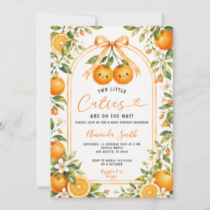 Invitation Deux petites mignonnes sont en route Baby Shower O