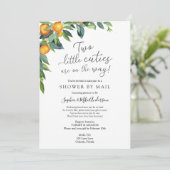 Invitation Deux petites villes Baby shower par courrier (Debout devant)