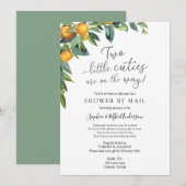 Invitation Deux petites villes Baby shower par courrier (Devant / Derrière)