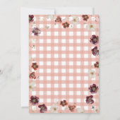 Invitation Deux Petits Baby shower Floral Rose Citrouille Twi (Dos)