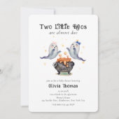 Invitation Deux petits Boos Ghost Halloween Twins Baby shower (Devant)