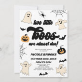 Invitation Deux Petits Boos Sont Presque À Devoir ! Baby show (Devant)