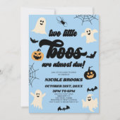 Invitation Deux Petits Boos Sont Presque À Devoir ! Baby show (Devant)