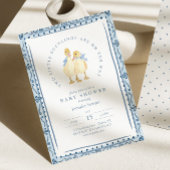 Invitation Deux Petits Canetons Classique Garçons Jumeaux Bab