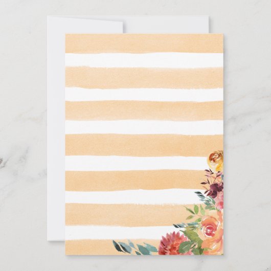 Invitation Deux Petits Citrouille Autumn Twin Girl Baby showe (Dos)