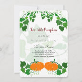 Invitation Deux Petits Citrouilles (Devant)